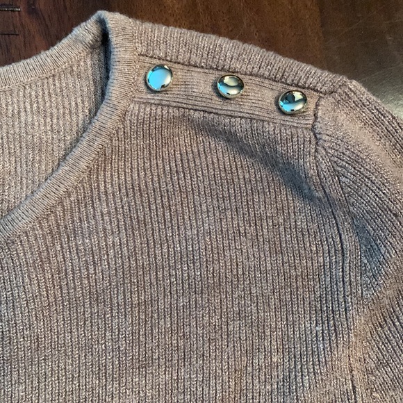 EUC White House Black Market tan sweater, XS - Picture 2 of 6